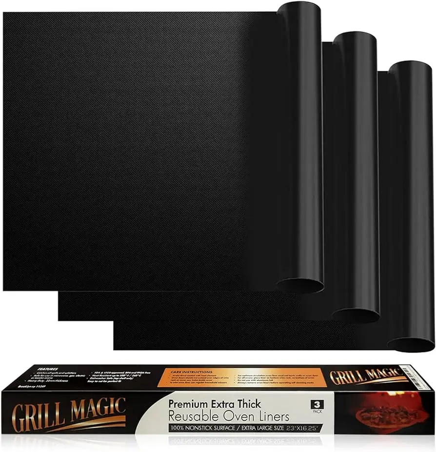 Reusable Silicone Baking Sheets: Use Silicone Baking Sheets to Line the Bottom of Your Oven, Making Spills Easy to Clean Up.